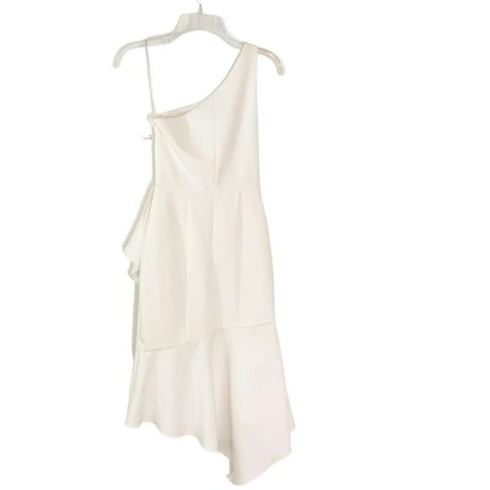 NWT Anne Barge J’Adore Ruffle Drape Dress Ivory White XS - Picture 5 of 10